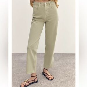 ZARA HIGH RISE Z1975 STRAIGHT LEG
JEANS
26 (US 2) | LIGHT . NWT Khaki color